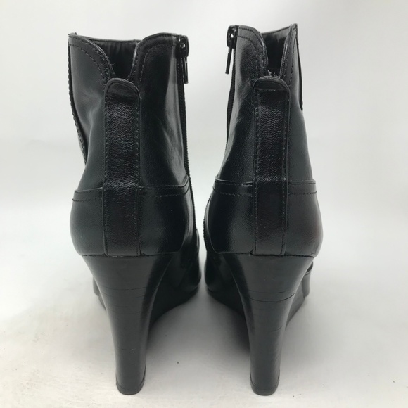 Nine West Black Wedge Ankle Booties - Picture 5 of 7